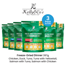  Kelly & Co's Raw Dinner w/Mixed Fruits & Vegetables 397g (3 Pack Bundle)